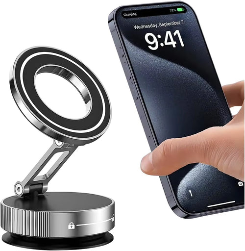 2026 Upgraded Suction Cup Phone Mount Nano Gel 360° Vacuum Magnetic Car Phone Holders for Your Car 110LBS Reinforced Mount