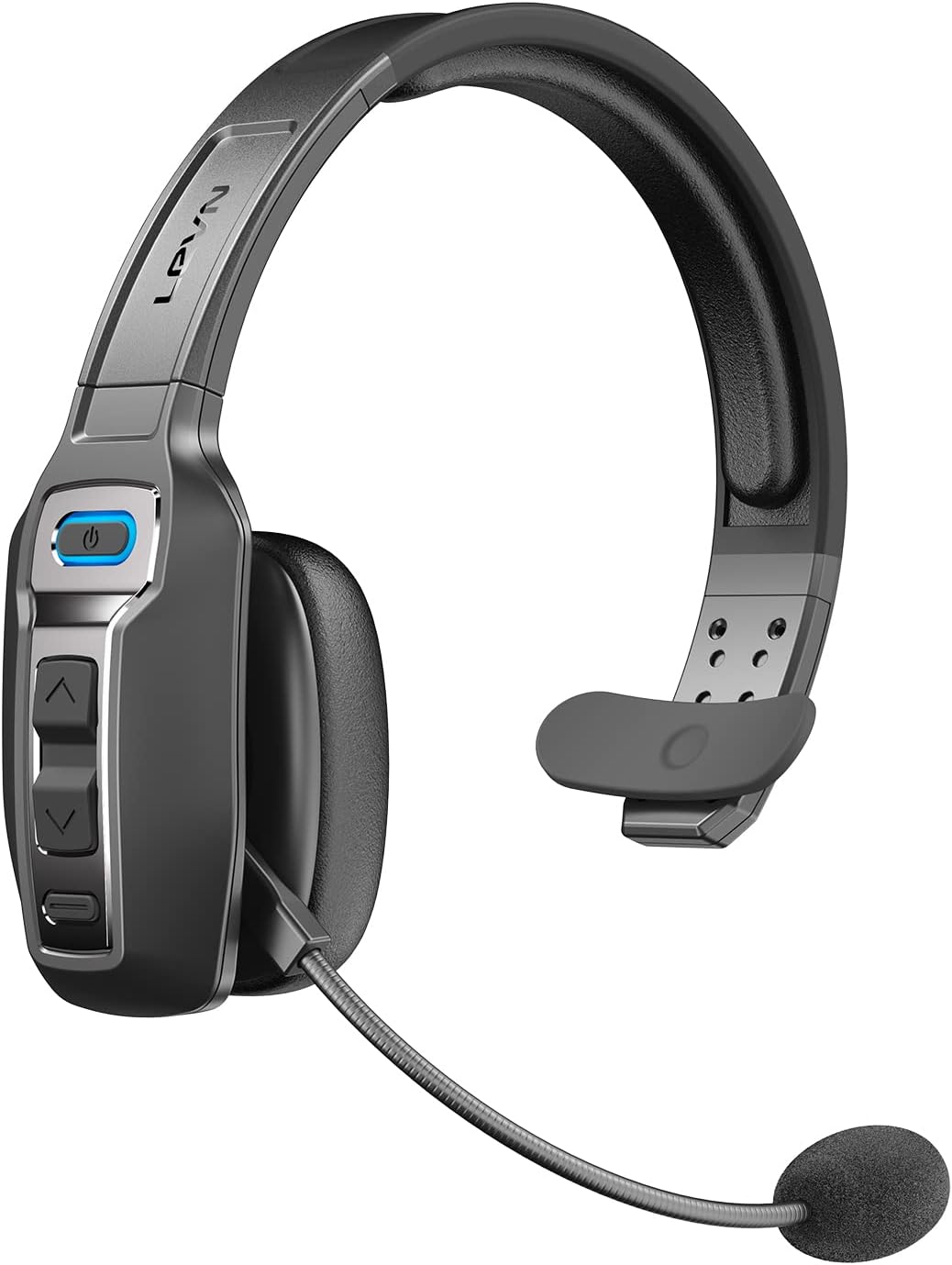 Premium Bluetooth Headset with AI Noise Cancelling & Mute Button - Perfect for Trucker, Home Office, and Remote Work with 60 Hours of Battery Life